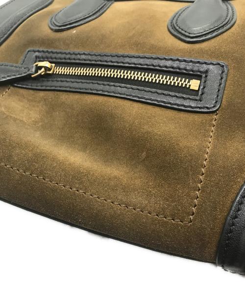 CELINE（セリーヌ）CELINE (セリーヌ) ラゲージナノミニショッパートートバッグ ブラウン×ブラック サイズ:Free(実寸参照）の古着・服飾アイテム