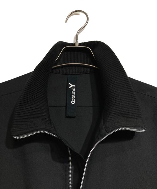 GROUND Y（グラウンドワイ）GROUND Y (グラウンドワイ) ZIP-UP STANDING COLLAR LONG SHIRT/ジップアップスタンドカラーロングシャツ ブラック サイズ:3の古着・服飾アイテム
