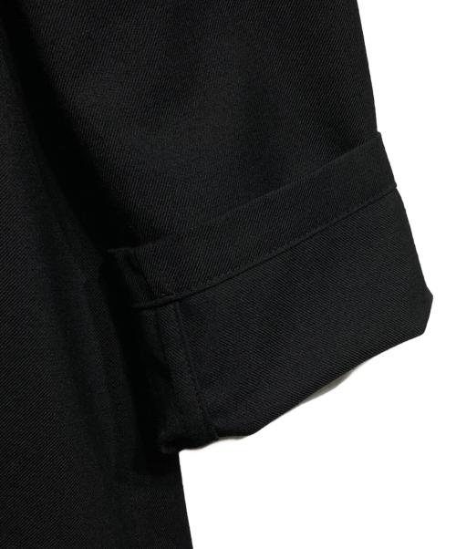 GROUND Y（グラウンドワイ）GROUND Y (グラウンドワイ) ZIP-UP STANDING COLLAR LONG SHIRT/ジップアップスタンドカラーロングシャツ ブラック サイズ:3の古着・服飾アイテム