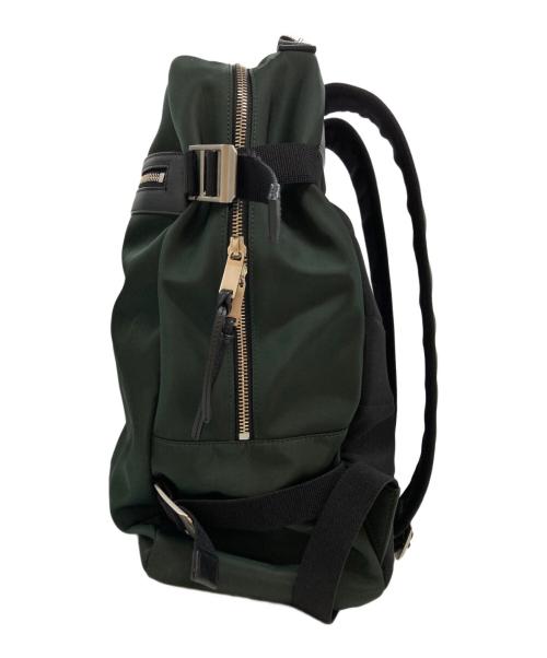 Saint Laurent Paris（サンローランパリ）Saint Laurent Paris (サンローランパリ) City Backpack/シティバックパック グリーン×ブラックの古着・服飾アイテム