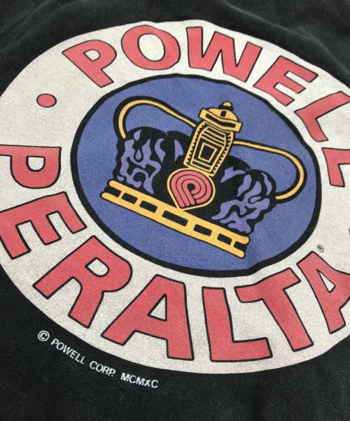 powell peralta（パウエルペラルタ）POWELL PERALTA (パウエルペラルタ) ロゴプリントロングスリーブカットソー ブラック サイズ:Lの古着・服飾アイテム