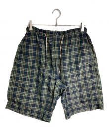 COMME des GARCONS HOMME（コムデギャルソン オム）の古着「Ramie Check Half Pants/ラミーチェック柄ハーフパンツ」｜グリーン