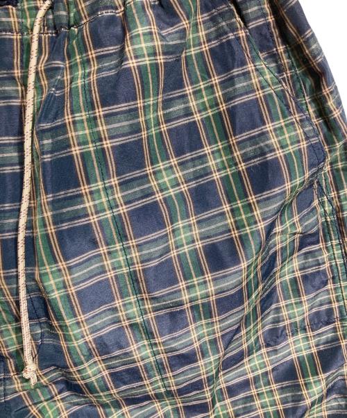 COMME des GARCONS HOMME（コムデギャルソン オム）COMME des GARCONS HOMME (コムデギャルソン オム) Ramie Check Half Pants/ラミーチェック柄ハーフパンツ グリーン サイズ:XSの古着・服飾アイテム