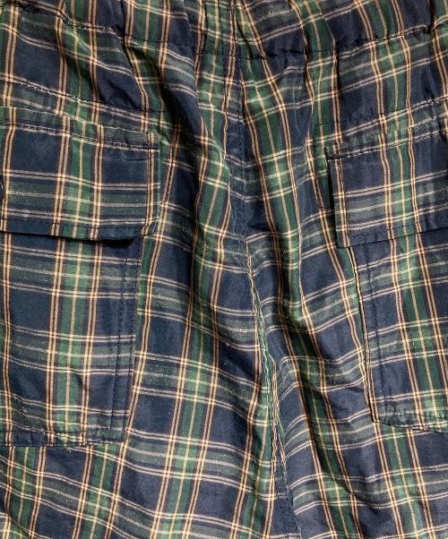 COMME des GARCONS HOMME（コムデギャルソン オム）COMME des GARCONS HOMME (コムデギャルソン オム) Ramie Check Half Pants/ラミーチェック柄ハーフパンツ グリーン サイズ:XSの古着・服飾アイテム