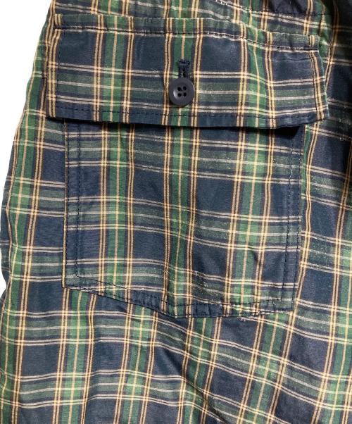 COMME des GARCONS HOMME（コムデギャルソン オム）COMME des GARCONS HOMME (コムデギャルソン オム) Ramie Check Half Pants/ラミーチェック柄ハーフパンツ グリーン サイズ:XSの古着・服飾アイテム