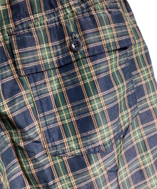 COMME des GARCONS HOMME（コムデギャルソン オム）COMME des GARCONS HOMME (コムデギャルソン オム) Ramie Check Half Pants/ラミーチェック柄ハーフパンツ グリーン サイズ:XSの古着・服飾アイテム