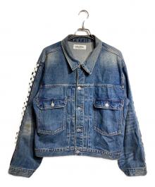 DISCOVERED（ディスカバード）の古着「CROCHET DENIM BLOUSON/クロケットデニムブルゾン」｜インディゴ