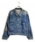 DISCOVERED（ディスカバード）の古着「CROCHET DENIM BLOUSON/クロケットデニムブルゾン」｜インディゴ