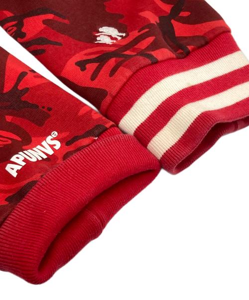 Aape BY A BATHING APE（エーエイプ バイ アベイシングエイプ）Aape BY A BATHING APE (エーエイプ バイ アベイシングエイプ) カモ柄スナップフーデットジャケット レッド サイズ:XXLの古着・服飾アイテム