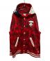 Aape BY A BATHING APE（エーエイプ バイ アベイシングエイプ）の古着「カモ柄スナップフーデットジャケット」｜レッド