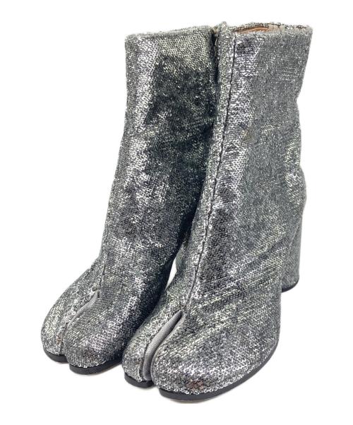Maison Margiela（メゾンマルジェラ）Maison Margiela (メゾンマルジェラ) スパンコールTABIブーツ シルバー サイズ:	SIZE 36　（約22cm）の古着・服飾アイテム