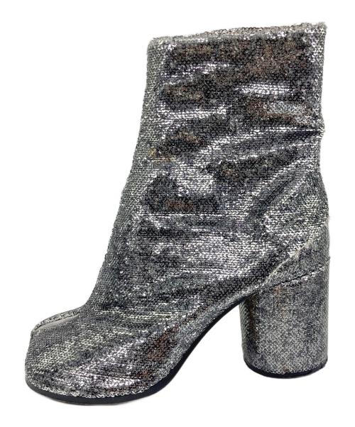 Maison Margiela（メゾンマルジェラ）Maison Margiela (メゾンマルジェラ) スパンコールTABIブーツ シルバー サイズ:	SIZE 36　（約22cm）の古着・服飾アイテム