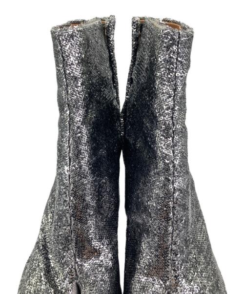 Maison Margiela（メゾンマルジェラ）Maison Margiela (メゾンマルジェラ) スパンコールTABIブーツ シルバー サイズ:	SIZE 36　（約22cm）の古着・服飾アイテム