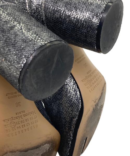 Maison Margiela（メゾンマルジェラ）Maison Margiela (メゾンマルジェラ) スパンコールTABIブーツ シルバー サイズ:	SIZE 36　（約22cm）の古着・服飾アイテム