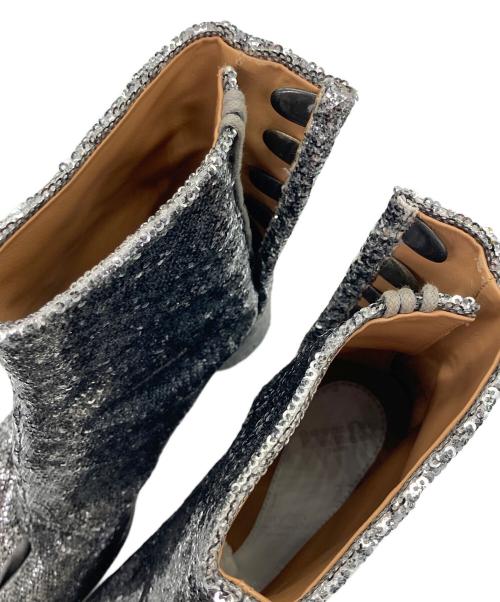 Maison Margiela（メゾンマルジェラ）Maison Margiela (メゾンマルジェラ) スパンコールTABIブーツ シルバー サイズ:	SIZE 36　（約22cm）の古着・服飾アイテム