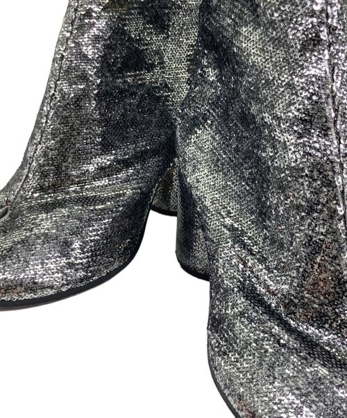 Maison Margiela（メゾンマルジェラ）Maison Margiela (メゾンマルジェラ) スパンコールTABIブーツ シルバー サイズ:	SIZE 36　（約22cm）の古着・服飾アイテム