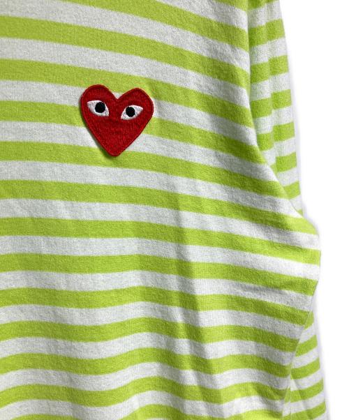 PLAY COMME des GARCONS（プレイコムデギャルソン）PLAY COMME des GARCONS (プレイコムデギャルソン) ボーダーカットソー/border cut and sew グリーン サイズ:Lの古着・服飾アイテム