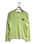 PLAY COMME des GARCONS（プレイコムデギャルソン）の古着「ボーダーカットソー/border cut and sew」｜グリーン