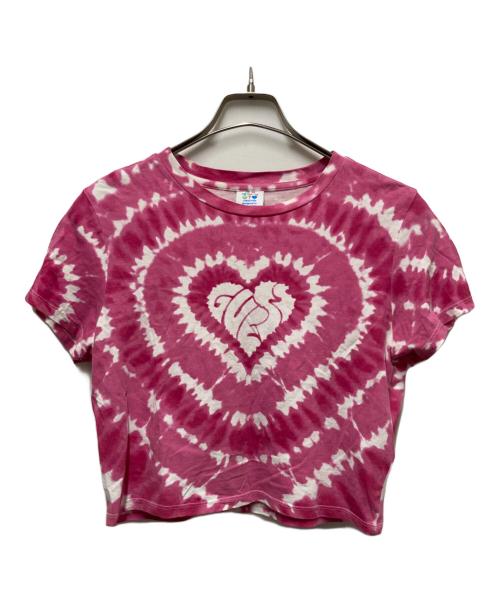 GUESS（ゲス）GUESS (ゲス) タイダイハートデザインカットソー ピンク サイズ:Sの古着・服飾アイテム