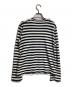 COMME des GARCONS (コムデギャルソン) フリルボーダーカットソー/Stripe frill-collar top ホワイト×ブラック サイズ:Ｍ：10000円