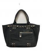 MARC JACOBSマークジェイコブス）の古着「キャンバスチップドスタッズトートバック」｜ブラック