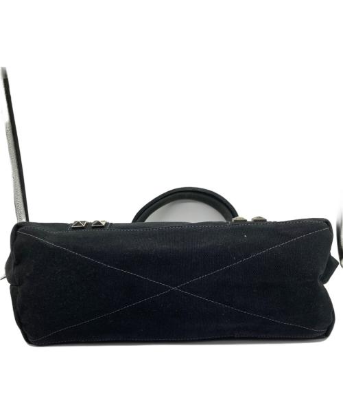 MARC JACOBS（マークジェイコブス）MARC JACOBS (マークジェイコブス) キャンバスチップドスタッズトートバック ブラックの古着・服飾アイテム