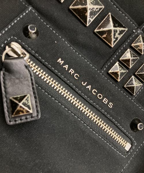 MARC JACOBS（マークジェイコブス）MARC JACOBS (マークジェイコブス) キャンバスチップドスタッズトートバック ブラックの古着・服飾アイテム