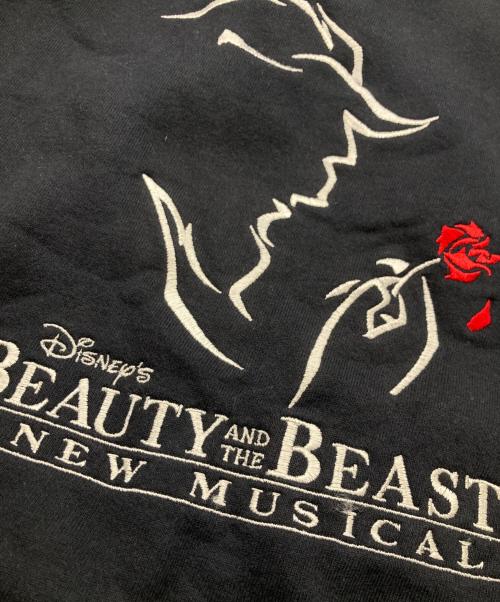 Beauty and the Beast（ビューティーアンドビースト）Beauty and the Beast (ビューティーアンドビースト) 90s 美女と野獣 キャラクタースウェット ブラック サイズ:不明(実寸参照）の古着・服飾アイテム