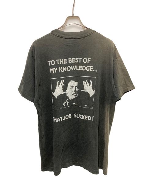 JOBLESS ANTI-WORK WEAR（ジョンブレスアンチワークウェア）JOBLESS ANTI-WORK WEAR (ジョンブレスアンチワークウェア) 「THAT JOB SUCKED」メッセージTシャツ ブラック サイズ:	SIZE XLの古着・服飾アイテム