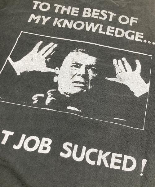 JOBLESS ANTI-WORK WEAR（ジョンブレスアンチワークウェア）JOBLESS ANTI-WORK WEAR (ジョンブレスアンチワークウェア) 「THAT JOB SUCKED」メッセージTシャツ ブラック サイズ:	SIZE XLの古着・服飾アイテム