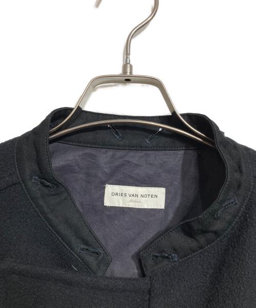 DRIES VAN NOTEN（ドリスヴァンノッテン）DRIES VAN NOTEN (ドリスヴァンノッテン) ウールライダースジャケット/Wool riders jacket ブラック サイズ:Mの古着・服飾アイテム