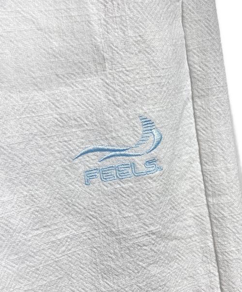 FEELS（フィールズ）FEELS (フィールズ) LINEN SLACKS GRAY ホワイト サイズ:Lの古着・服飾アイテム