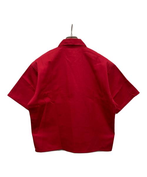 BEN DAVIS（ベンデイビス）BEN DAVIS (ベンデイビス) 90s ハーフジップワークシャツ レッド サイズ:Mの古着・服飾アイテム