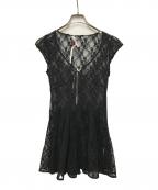 GLOWNYグロウニー）の古着「WHISPER LACE MINI DRESS」｜ブラック