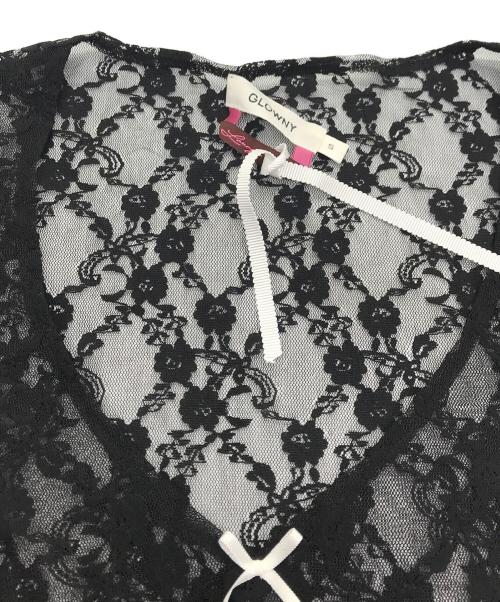 GLOWNY（グロウニー）GLOWNY (グロウニー) WHISPER LACE MINI DRESS ブラック サイズ:Sの古着・服飾アイテム