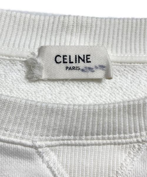 CELINE（セリーヌ）CELINE (セリーヌ) トリオンフプリントルーズスウェットTシャツ/Triomphe Loose T-Shirt in Cotton Jersey  ホワイト サイズ:Sの古着・服飾アイテム