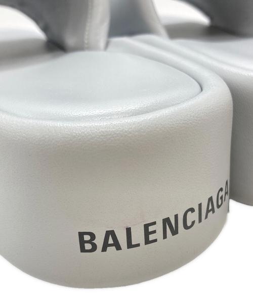 BALENCIAGA（バレンシアガ）BALENCIAGA (バレンシアガ) RISE Slides サンダル/ライズ ライトグレー サイズ:35の古着・服飾アイテム
