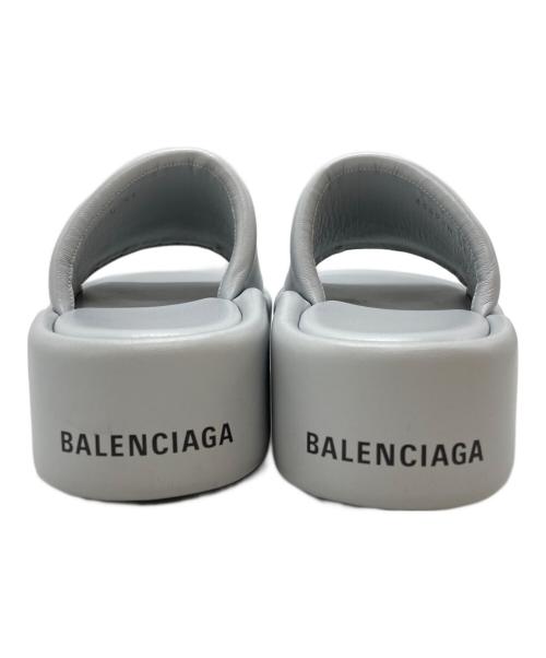 BALENCIAGA（バレンシアガ）BALENCIAGA (バレンシアガ) RISE Slides サンダル/ライズ ライトグレー サイズ:35の古着・服飾アイテム