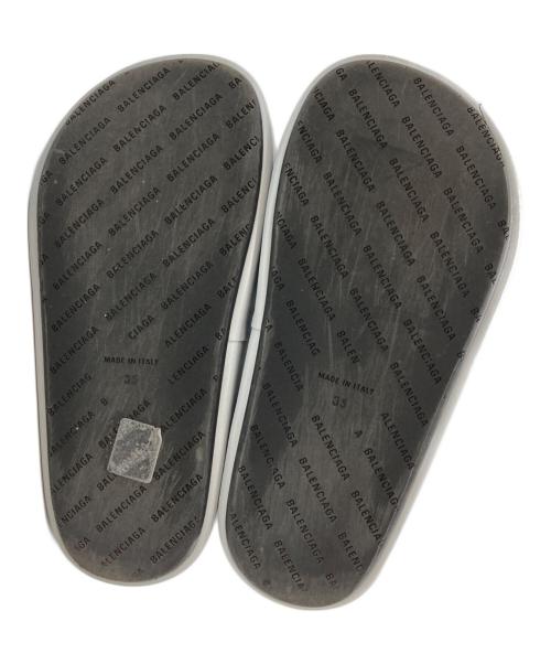 BALENCIAGA（バレンシアガ）BALENCIAGA (バレンシアガ) RISE Slides サンダル/ライズ ライトグレー サイズ:35の古着・服飾アイテム