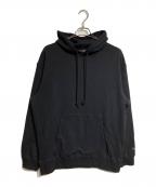 Yohji Yamamoto pour hommeヨウジヤマモト プールオム）の古着「シグネチャーロゴ刺繍フーディー/Signature Logo Embroidered Hoodie」｜ブラック