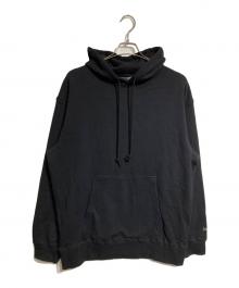 Yohji Yamamoto pour homme（ヨウジヤマモト プールオム）の古着「シグネチャーロゴ刺繍フーディー/Signature Logo Embroidered Hoodie 」｜ブラック