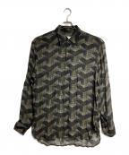 DRIES VAN NOTENドリスヴァンノッテン）の古着「ドットシアーレーヨンシャツ/Sheer Rayon Shirt」｜ブラック×ブラウン