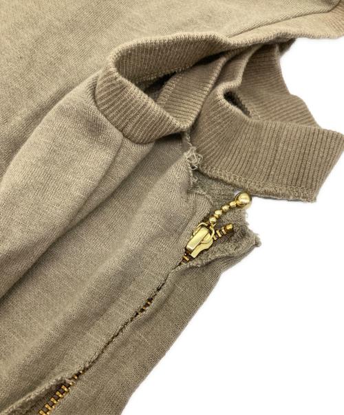 Vivienne Westwood ANGLOMANIA（ヴィヴィアンウエストウッドアングロマニア）Vivienne Westwood ANGLOMANIA (ヴィヴィアンウエストウッドアングロマニア) ダメージ加工ノースリーブスウェット カーキ サイズ:38の古着・服飾アイテム