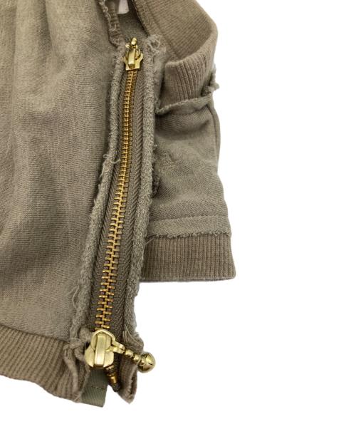 Vivienne Westwood ANGLOMANIA（ヴィヴィアンウエストウッドアングロマニア）Vivienne Westwood ANGLOMANIA (ヴィヴィアンウエストウッドアングロマニア) ダメージ加工ノースリーブスウェット カーキ サイズ:38の古着・服飾アイテム