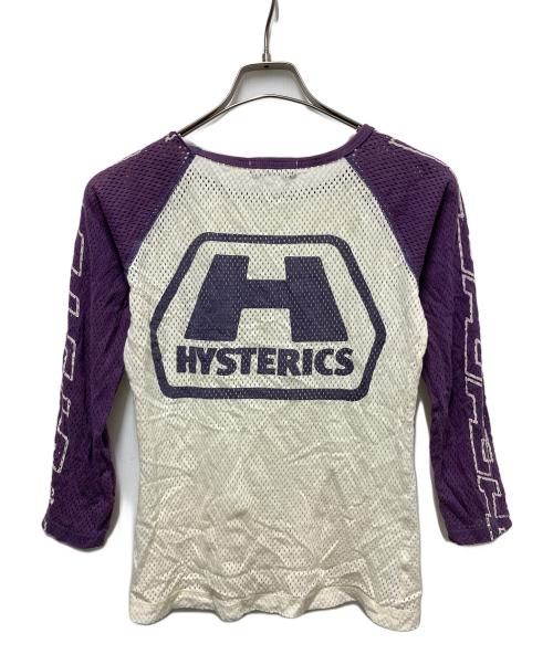 hysterics（ヒステリックス）hysterics (ヒステリックス) メッシュカットソー パープル×ホワイト サイズ:	SIZE Freeの古着・服飾アイテム