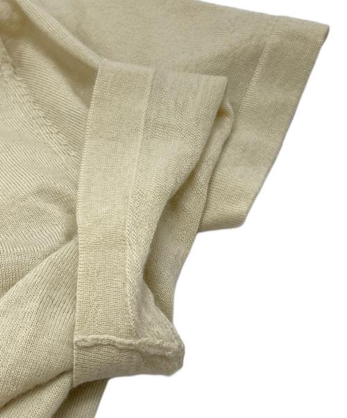 HERMES（エルメス）HERMES (エルメス) カシミヤ半袖ニット/Cashmere short-sleeve knit top ベージュ サイズ:34の古着・服飾アイテム