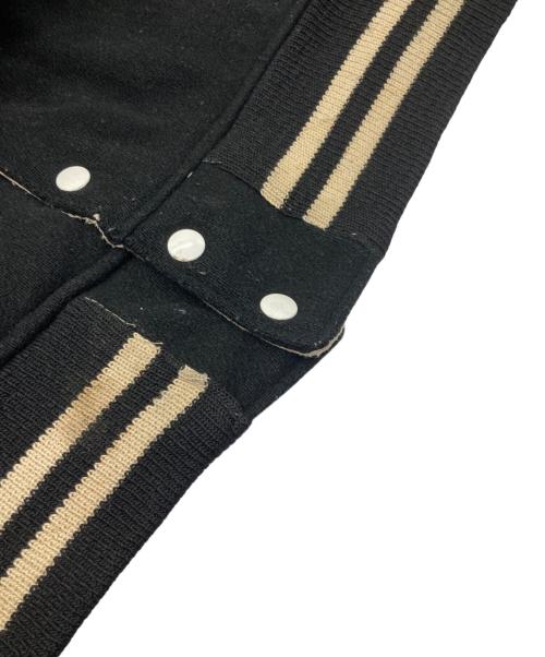 butwin（バトウィン）butwin (バトウィン) 袖ワッペンウールスタジャン ブラック サイズ:42の古着・服飾アイテム