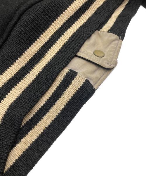 butwin（バトウィン）butwin (バトウィン) 袖ワッペンウールスタジャン ブラック サイズ:42の古着・服飾アイテム