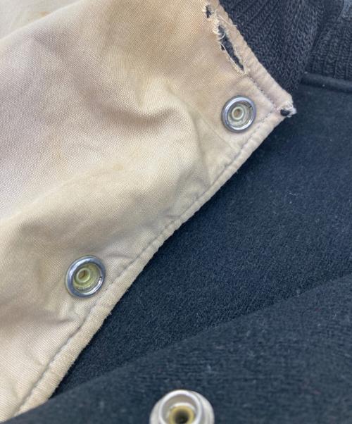 butwin（バトウィン）butwin (バトウィン) 袖ワッペンウールスタジャン ブラック サイズ:42の古着・服飾アイテム