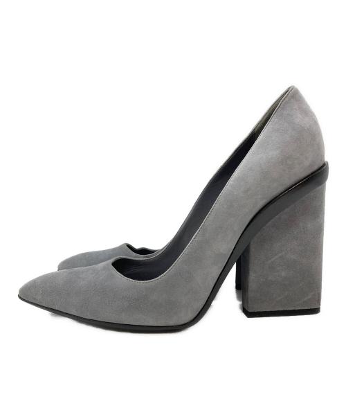 HERMES（エルメス）HERMES (エルメス) チャンキーヒールパンプス/chunky heel pumps グレー サイズ:39(25.0-25.5)の古着・服飾アイテム